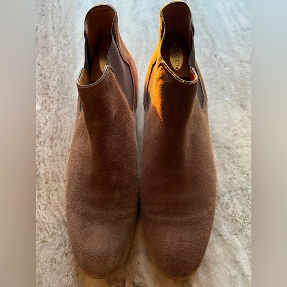 Baudoin & Lange Rover Suede Chelsea Boots Brown Taupe 45 / 12 $650 - Picture 2 of 10